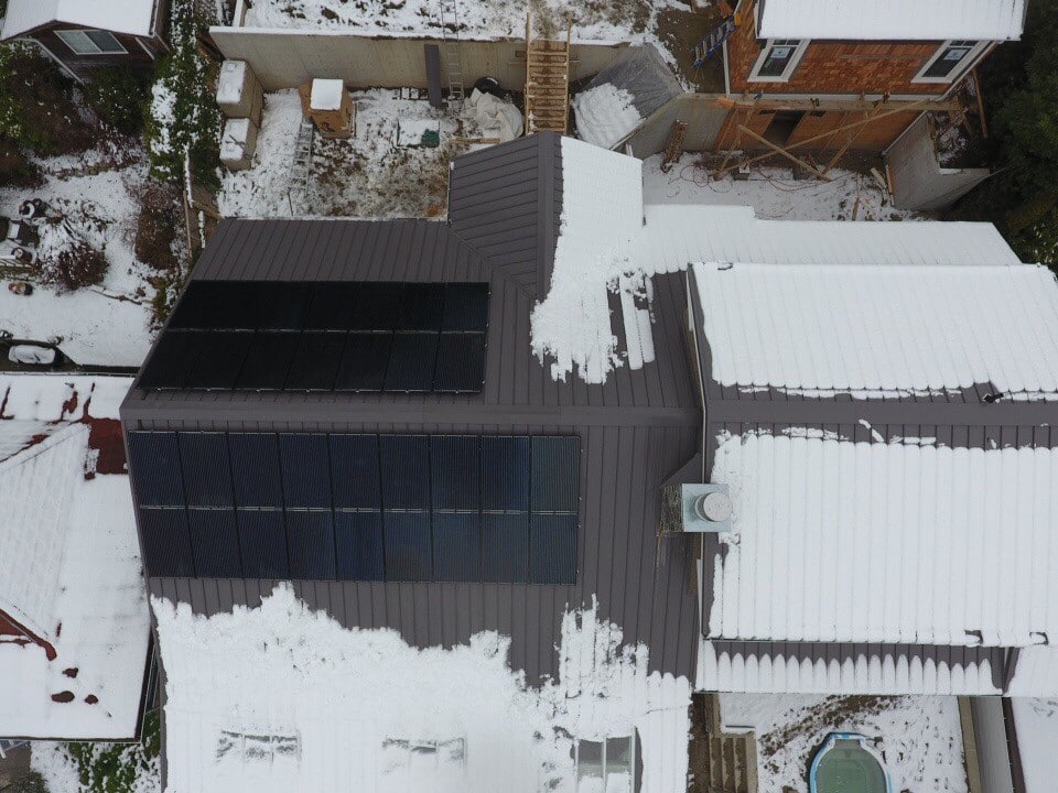 Our solar panel specialists can install in the winter