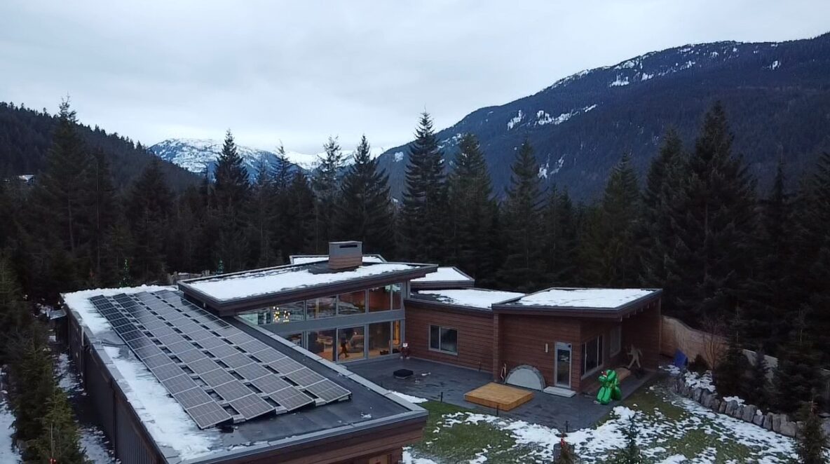 A Whistler house with 24 kW solar panel system