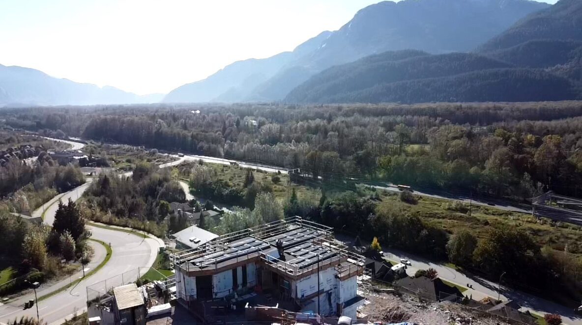 A Squamish new house installed with solar panels